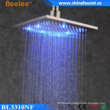 2016 New Bathroom Brushed Square Filtered LED Light Shower Head